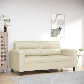 Sofá de 2 plazas de cuero sintético color crema 140 cm by , Sofas - Ref: Foro24-359584, Price: 281,91 €, Discount: %