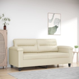 Zweisitziges Kunstledersofa in Cremefarbe, 140 cm. von , Sofas - Ref: Foro24-359584, Preis: 287,30 €, Rabatt: %