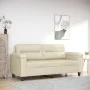 Zweisitziges Kunstledersofa in Cremefarbe, 140 cm. von , Sofas - Ref: Foro24-359584, Preis: 281,91 €, Rabatt: %