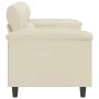 Zweisitziges Kunstledersofa in Cremefarbe, 140 cm. von , Sofas - Ref: Foro24-359584, Preis: 281,91 €, Rabatt: %
