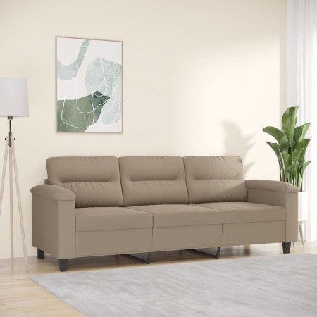 Dreisitzer-Sofa aus grauem Taupe-Mikrofaserstoff, 180 cm. von , Sofas - Ref: Foro24-359567, Preis: 362,96 €, Rabatt: %