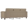 Dreisitzer-Sofa aus grauem Taupe-Mikrofaserstoff, 180 cm. von , Sofas - Ref: Foro24-359567, Preis: 362,96 €, Rabatt: %