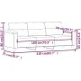 Dreisitzer-Sofa aus grauem Taupe-Mikrofaserstoff, 180 cm. von , Sofas - Ref: Foro24-359567, Preis: 356,09 €, Rabatt: %