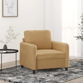 Brauner Samtsessel, 60 cm. von , Sofas - Ref: Foro24-359429, Preis: 120,02 €, Rabatt: %