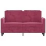 Zweisitzer-Sofa aus bordeauxrotem Samt, 120 cm. von , Sofas - Ref: Foro24-359436, Preis: 239,05 €, Rabatt: %