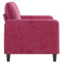 Zweisitzer-Sofa aus bordeauxrotem Samt, 120 cm. von , Sofas - Ref: Foro24-359436, Preis: 243,63 €, Rabatt: %