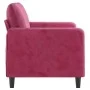 Zweisitzer-Sofa aus bordeauxrotem Samt, 120 cm. von , Sofas - Ref: Foro24-359436, Preis: 239,05 €, Rabatt: %