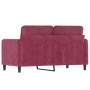 Sofá de 2 plazas de terciopelo rojo tinto 120 cm by , Sofas - Ref: Foro24-359436, Price: 243,63 €, Discount: %