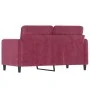 Zweisitzer-Sofa aus bordeauxrotem Samt, 120 cm. von , Sofas - Ref: Foro24-359436, Preis: 239,05 €, Rabatt: %