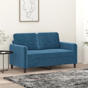 Sofá de 2 plazas terciopelo azul 120 cm by , Sofas - Ref: Foro24-359441, Price: 243,32 €, Discount: %