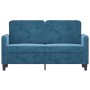 Zweiplätziges Sofa aus blauem Samt, 120 cm. von , Sofas - Ref: Foro24-359441, Preis: 243,32 €, Rabatt: %