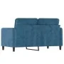 Zweiplätziges Sofa aus blauem Samt, 120 cm. von , Sofas - Ref: Foro24-359441, Preis: 239,31 €, Rabatt: %