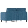 Zweiplätziges Sofa aus blauem Samt, 120 cm. von , Sofas - Ref: Foro24-359441, Preis: 243,32 €, Rabatt: %