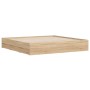 Cama con cajones madera ingeniería roble Sonoma 180x200 cm de , Camas y somieres - Ref: Foro24-3207254, Precio: 248,17 €