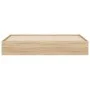 Cama con cajones madera ingeniería roble Sonoma 180x200 cm de , Camas y somieres - Ref: Foro24-3207254, Precio: 234,35 €, Des...