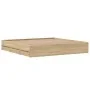 Cama con cajones madera ingeniería roble Sonoma 180x200 cm de , Camas y somieres - Ref: Foro24-3207254, Precio: 234,35 €, Des...