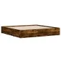 Cama con cajones madera de ingeniería roble ahumado 180x200 cm de , Camas y somieres - Ref: Foro24-3207256, Precio: 248,93 €,...