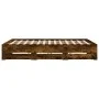 Cama con cajones madera de ingeniería roble ahumado 180x200 cm de , Camas y somieres - Ref: Foro24-3207256, Precio: 248,93 €,...