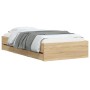 Cama con cajones madera ingeniería roble Sonoma 100x200 cm de , Camas y somieres - Ref: Foro24-3207289, Precio: 133,25 €, Des...