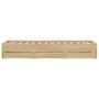 Cama con cajones madera ingeniería roble Sonoma 100x200 cm de , Camas y somieres - Ref: Foro24-3207289, Precio: 131,13 €, Des...