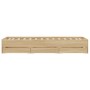 Cama con cajones madera ingeniería roble Sonoma 100x200 cm de , Camas y somieres - Ref: Foro24-3207289, Precio: 133,25 €, Des...
