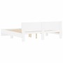 White bed frame with headboard 160x200 cm by , Beds and slatted bases - Ref: Foro24-3207469, Price: 150,61 €, Discount: %