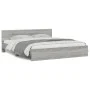 Sonoma gray bed frame with headboard 160x200 cm by , Beds and slatted bases - Ref: Foro24-3207474, Price: 170,73 €, Discount: %