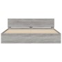 Sonoma gray bed frame with headboard 160x200 cm by , Beds and slatted bases - Ref: Foro24-3207474, Price: 173,59 €, Discount: %