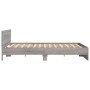 Sonoma gray bed frame with headboard 160x200 cm by , Beds and slatted bases - Ref: Foro24-3207474, Price: 173,59 €, Discount: %