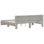 Sonoma gray bed frame with headboard 160x200 cm by , Beds and slatted bases - Ref: Foro24-3207474, Price: 173,59 €, Discount: %