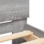Sonoma gray bed frame with headboard 160x200 cm by , Beds and slatted bases - Ref: Foro24-3207474, Price: 173,59 €, Discount: %