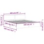 Sonoma gray bed frame with headboard 160x200 cm by , Beds and slatted bases - Ref: Foro24-3207474, Price: 173,59 €, Discount: %