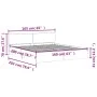 Sonomagrauer Bettrahmen mit Kopfteil 160x200 cm von , Betten und Lattenroste - Ref: Foro24-3207474, Preis: 170,73 €, Rabatt: %