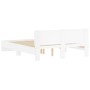 Estructura de cama con cabecero blanca 140x200 cm de , Camas y somieres - Ref: Foro24-3207483, Precio: 133,11 €, Descuento: %