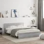 Sonoma gray bed frame with headboard 150x200 cm by , Beds and slatted bases - Ref: Foro24-3207481, Price: 167,04 €, Discount: %