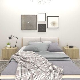 Sonoma oak engineered wood bedside table 100x35x40 cm by vidaXL, Nightstands - Ref: Foro24-3082768, Price: 52,56 €, Discount: %