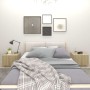 Mesita de noche madera de ingeniería roble Sonoma 100x35x40 cm de vidaXL, Mesitas de noche - Ref: Foro24-3082768, Precio: 52,...