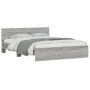 Sonoma gray bed frame with headboard 140x200 cm by , Beds and slatted bases - Ref: Foro24-3207488, Price: 180,10 €, Discount: %