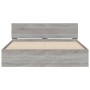 Sonoma gray bed frame with headboard 140x200 cm by , Beds and slatted bases - Ref: Foro24-3207488, Price: 180,10 €, Discount: %