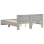 Sonoma gray bed frame with headboard 140x200 cm by , Beds and slatted bases - Ref: Foro24-3207488, Price: 180,10 €, Discount: %