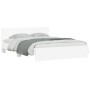White bed frame with headboard 140x190 cm by , Beds and slatted bases - Ref: Foro24-3207497, Price: 173,19 €, Discount: %