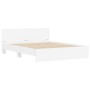Weißer Bettrahmen mit Kopfteil 140x190 cm von , Betten und Lattenroste - Ref: Foro24-3207497, Preis: 171,44 €, Rabatt: %