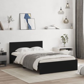 Bettgestell mit schwarzem Kopfteil 120x190 cm von , Betten und Lattenroste - Ref: Foro24-3207512, Preis: 172,41 €, Rabatt: %