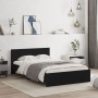 Bed frame with black headboard 120x190 cm by , Beds and slatted bases - Ref: Foro24-3207512, Price: 172,41 €, Discount: %