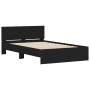 Bed frame with black headboard 120x190 cm by , Beds and slatted bases - Ref: Foro24-3207512, Price: 172,41 €, Discount: %