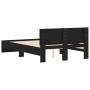 Bed frame with black headboard 120x190 cm by , Beds and slatted bases - Ref: Foro24-3207512, Price: 172,41 €, Discount: %