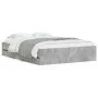 Concrete gray engineered wood bed with drawers 120x190 cm by , Beds and slatted bases - Ref: Foro24-3207318, Price: 196,21 €,...