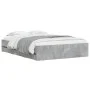 Concrete gray engineered wood bed with drawers 120x190 cm by , Beds and slatted bases - Ref: Foro24-3207318, Price: 196,21 €,...