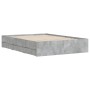Betongraues Holzwerkstoffbett mit Schubladen 120x190 cm von , Betten und Lattenroste - Ref: Foro24-3207318, Preis: 199,65 €, ...