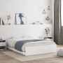 Cama con cajones madera de ingeniería blanco 120x200 cm de , Camas y somieres - Ref: Foro24-3207280, Precio: 267,98 €, Descue...